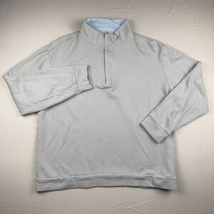 ONWARD RESERVE Large Men's Performance Gray Blue Quarter Zip Sweater Stretch